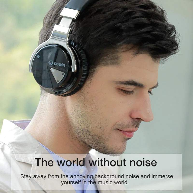 E-7 Bluetooth Headphones Wireless Headset Anc Active Noise Cancelling Headphone Earphone over Ear Stereo Deep Bass Casque