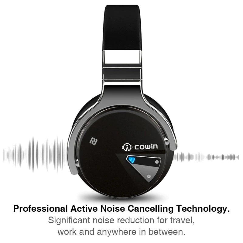 E-7 Bluetooth Headphones Wireless Headset Anc Active Noise Cancelling Headphone Earphone over Ear Stereo Deep Bass Casque